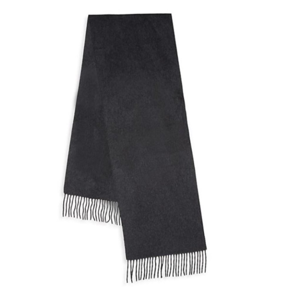Dockers Winter Scarf Mens Fringed Gray Lightweight Soft Acrylic 64" Long Italy